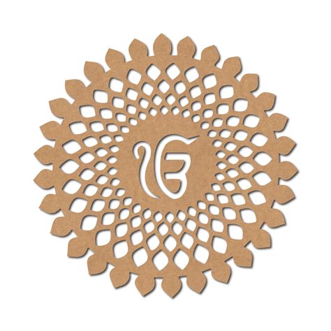 Sahasrara Chakra Ik Onkar Cutout MDF Design 1 – Woodle India