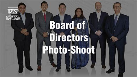 Board of directors photo-shoot in office and in-studio