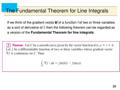 Fundamental Theorem Of Line Integrals