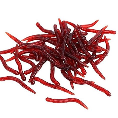Buy Sanjanamall 10pcs/Pack Worm Shape Earthworm Soft Plastic Fishing ...