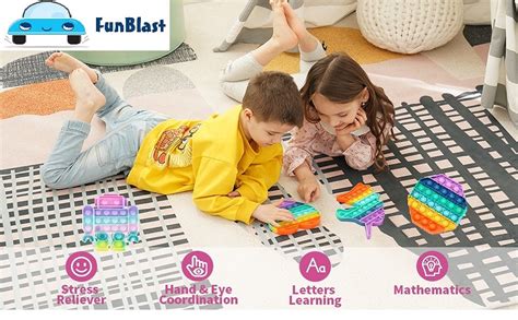 FunBlast Pop it Fidget Toy, Autism Special Needs Silicone Stress ...