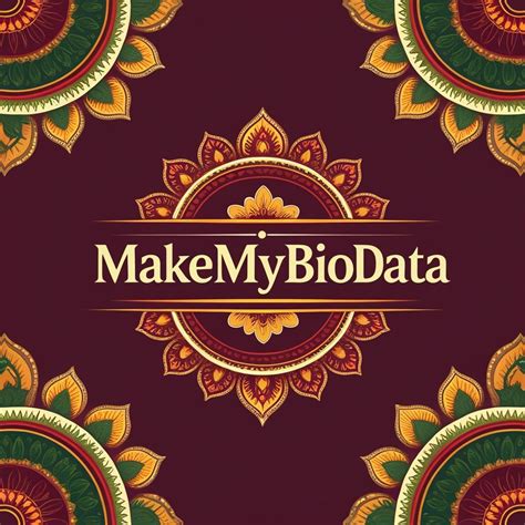 Free Simple Biodata Maker for Marriage
