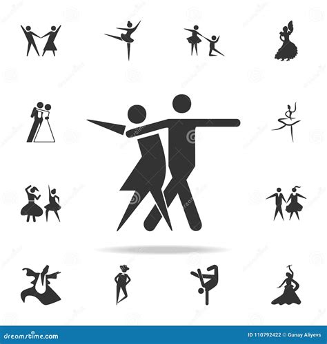 Sport Dance Icon. Set of People in Dance Element Icons. Premium Quality ...