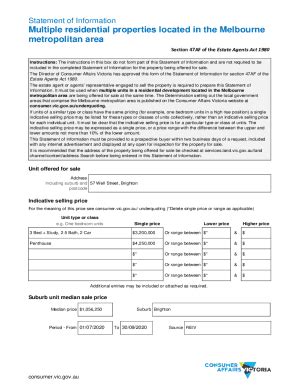 Fillable Online Including suburb and 57 Well Street, Brighton Fax Email ...