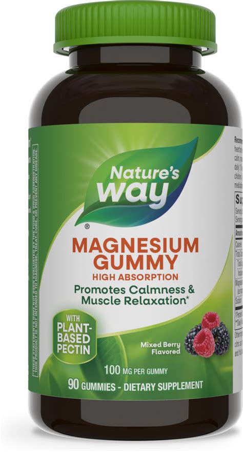 Amazon.com: Nature’s Way Magnesium Gummies, Promotes Calm*, with ...