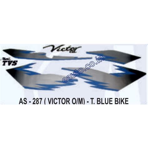 Graphics Sticker Set for TVS Victor | Old Model | Blue Vehicle | Both