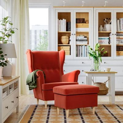 STRANDMON wing chair, Tommaboda brown-red - IKEA