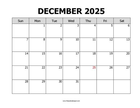 Printable 2025 Calendars - FreeCalendarSpot - Free Calendar Spot
