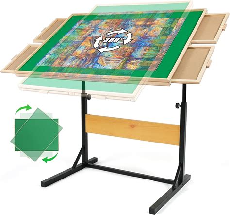 Amazon.com: ALL4JIG 2000 Piece Jigsaw Puzzle Table with Legs,Wooden ...