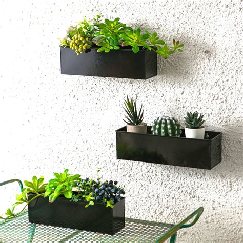 Black Wall Planter Box at Catherine Wooten blog