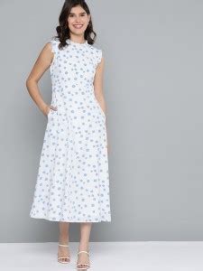 Mast & Harbour Women A-line White Dress - Buy Mast & Harbour Women A ...