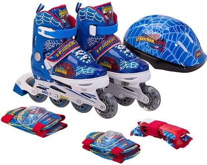 MARVEL Spider Man Inline Skate Combo Set (Blue)DCY21189-S Skating Kit ...