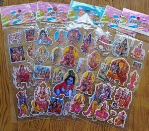 Super Easy 0.7 cm Hindu Gods Character Puffy 3D Cute Funny Stickers ...