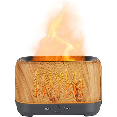 300ml Ultrasonic Volcano Flame Diffuser Air Fog Humidifier Essential ...