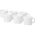 Larah by Borosil Angel Grey Opalware Mug, Set of 6 Tea/Coffee Mugs, 100 ...