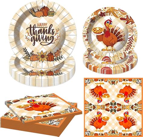 Amazon.com: Thanksgiving Paper Plates, Thanksgiving Disposable Plates ...