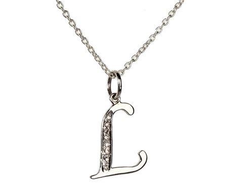 Buy Dazzling Initial: Diamond Alphabet L Pendant – Jewelslane