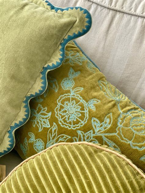 Cushion Covers | Rosabelle Chintz Olive Oblong Cushion Cover