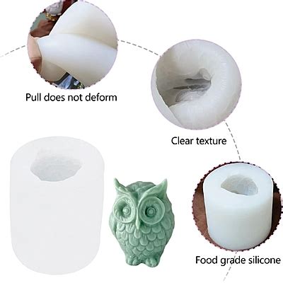 Silicon mold MINI OWL Candle - Artikamart || Art Vatika Institute