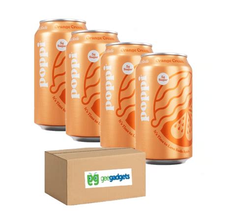 poppi Prebiotic Soda, Orange Creme Flavor, Sparkling Drink, 12 Oz Cans ...