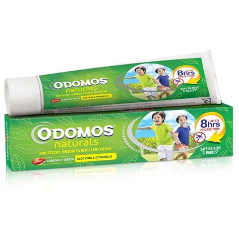 Dabur Odomos Naturals Non-Sticky Mosquito Repellent Cream - 50 Gm ...