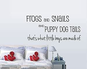 FROGS AND SNAILS AND PUPPY DOG TAILS #3 ~ WALL DECAL ~ 13" X 26 ...