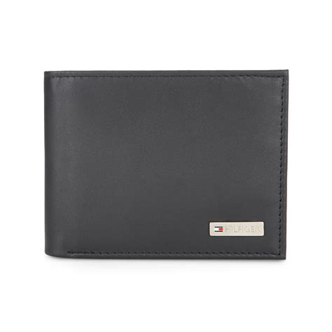 Tommy Hilfiger Ottawa Men's Leather Passcase Wallet Black — BAGLINE