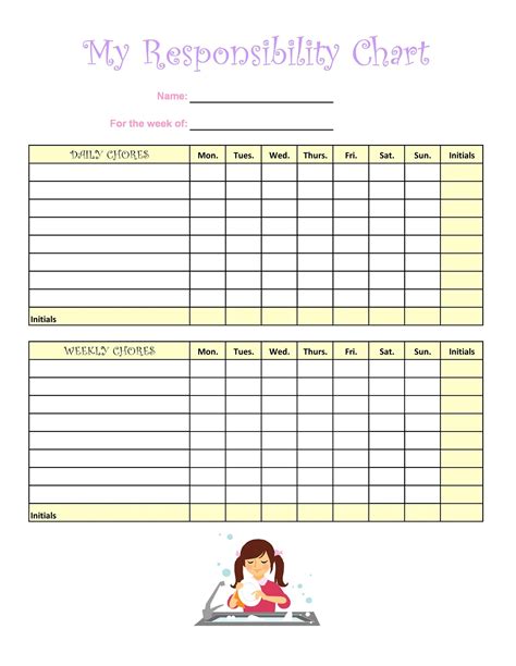 Chore Chart Adults Printable Free - Free Templates 2024