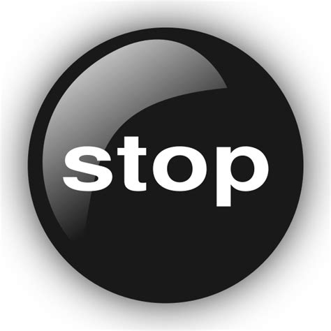Stop Button Text Clip Art at Clker.com - vector clip art online, royalty free & public domain