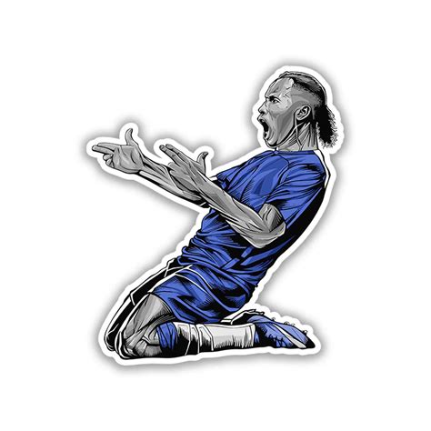 Slide King (Drogba) – Chelsea FC – STICKYFUNK PREMIUM STICKERS