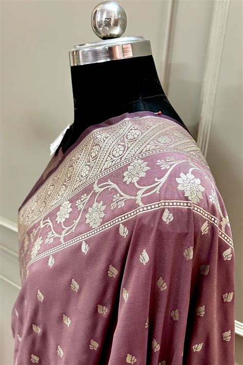 Light Wine Mahinki Buti Katan Silk Banarasi Saree – Mohsin Textiles