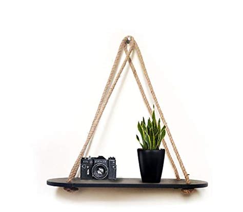 VAH- Kya Bat Hai !! Rectangle Oval Black Wall Shelf Wood Hand Painted ...