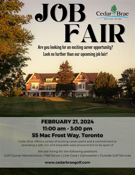 #hiring #jobfair #employment | Cedar Brae Golf Club