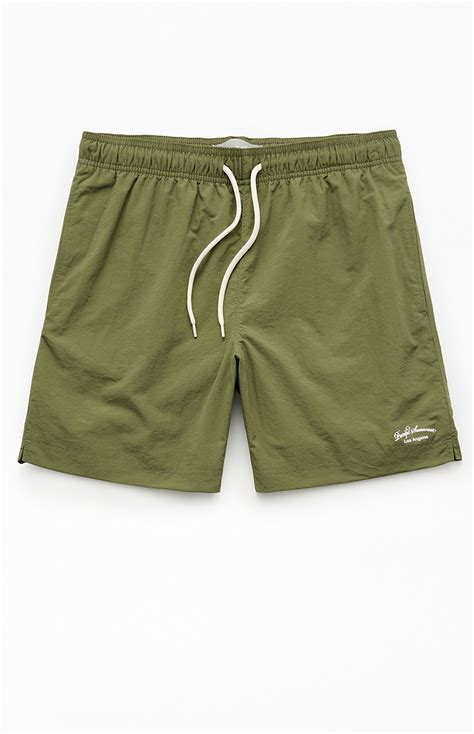 Pacsun Green Collegiate 6.5" Swim Trunks | PacSun