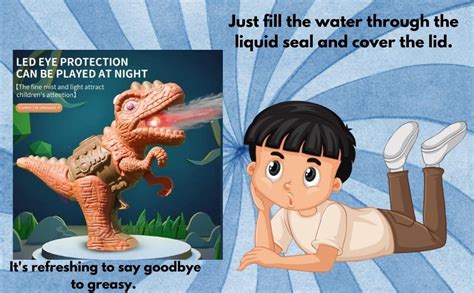 HappyBive Mini Dino Mist Spray Dinosaur Guns Toy for Kids Toddlers ...