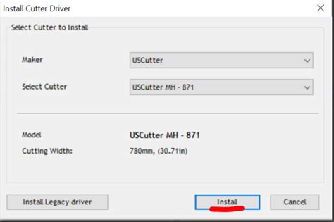 Image result for Cutter Driver Install