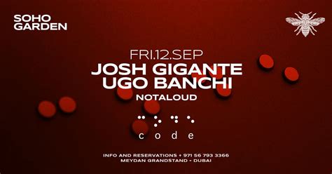 Josh Gigante & Ugo Banchi at CODE, Soho Garden DXB, Dubai, 12 September ...