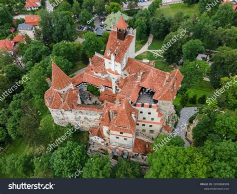 Aerial Photography Over Bran Castle Brasov Stock Photo 2209884999 ...