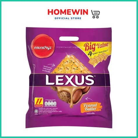 Munchy's Lexus Sandwich Calcium Cracker Peanut Butter (418g) | Shopee ...