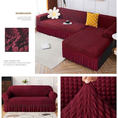 Buy CORTINA L Shaped Sofa Cover Set from Cortina at just INR 7499.0