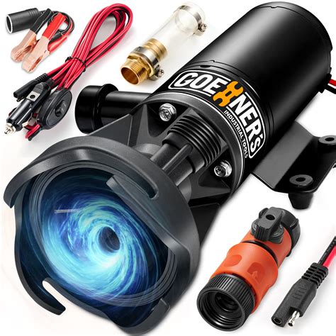 Buy 12V RV Portable Macerator Waste Pump for Sewage, 12GPM Suction 3.2 ...