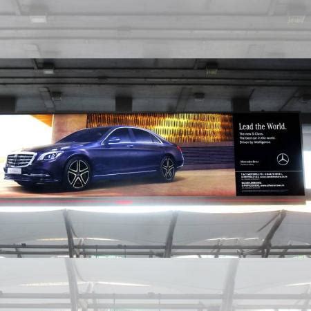 Mercedes Benz S-Class arrives through airport OOH ads | 1 Indian ...