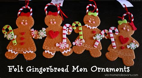 Felt Gingerbread Men Ornaments - Mom Endeavors