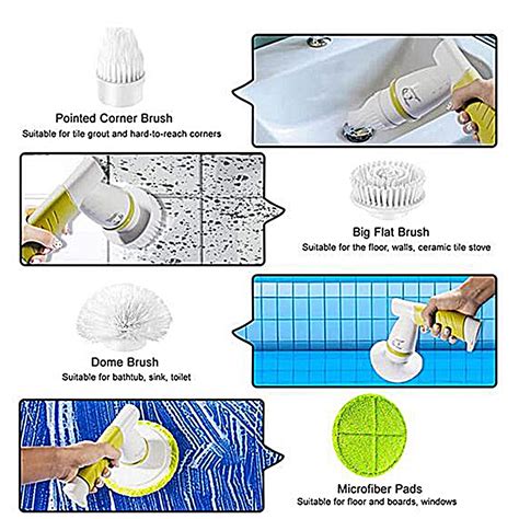 Buy Rdeuod Mop,Electric Spin Scrubbers,Bathroom Scrubbers Rechargeable ...