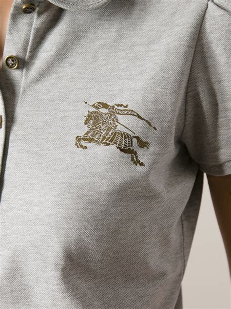 burberry polo shirt big logo