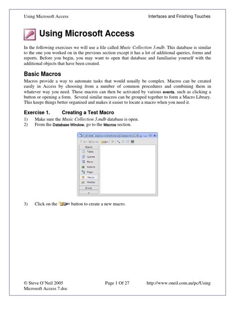 Image result for MS Access Macro and Module Code Tutorial