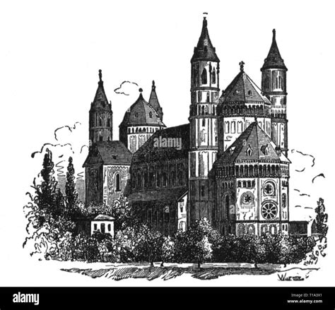 Worms cathedral Black and White Stock Photos & Images - Alamy