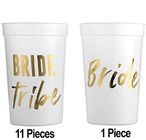 Buy MITO INC (12 pack) Wild Bride and Bride Tribe - White and Gold Cups ...