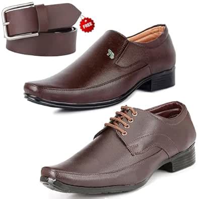 Buy Fashionable Formal Shoes/Party Shoes/ 2 Shoes Combo with Free Belt ...