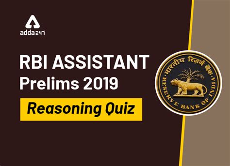 RBI Assistant Prelims Reasoning Daily Mock 25 January 2020: Puzzle ...